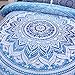 Meeting Story 3Pcs Mandala Bohemian Moonlight Bedding Bedspread Queen Comforter Set Boho Comforter Set Queen (Blue, Queen)