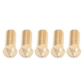 Fafeicy 3D Printer Extruder Nozzles Kit, Brass Hotend Parts, 0.6mm Nozzles for QiDi Plus 3D Printers, Reliable Printing Accessories