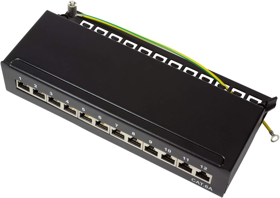 LogiLink Professional Field Patch Panels, Table/Wall/Desktop, STP (Shielded) black 12-Port - Image 4