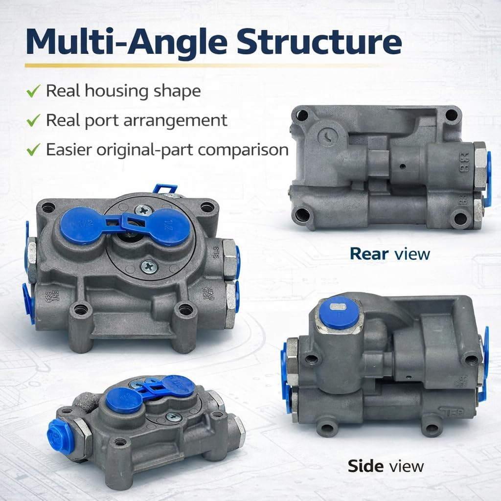 TP-5 Tractor Protection Control Valve Replacement for 802926 800588 2506192C91, Semi Truck Trailer Air Brake Protection Valve, Trailer Supply Valve for Cab Chassis