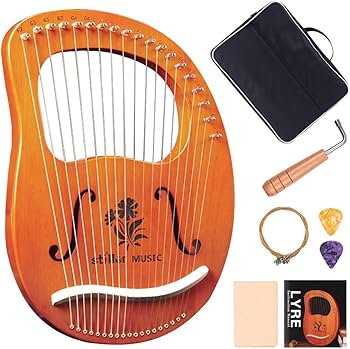 ハープ 19弦　ブラウン Amazon | 19弦木製ハープ ライアー ハープ 金属弦 弦楽器、マホガニー