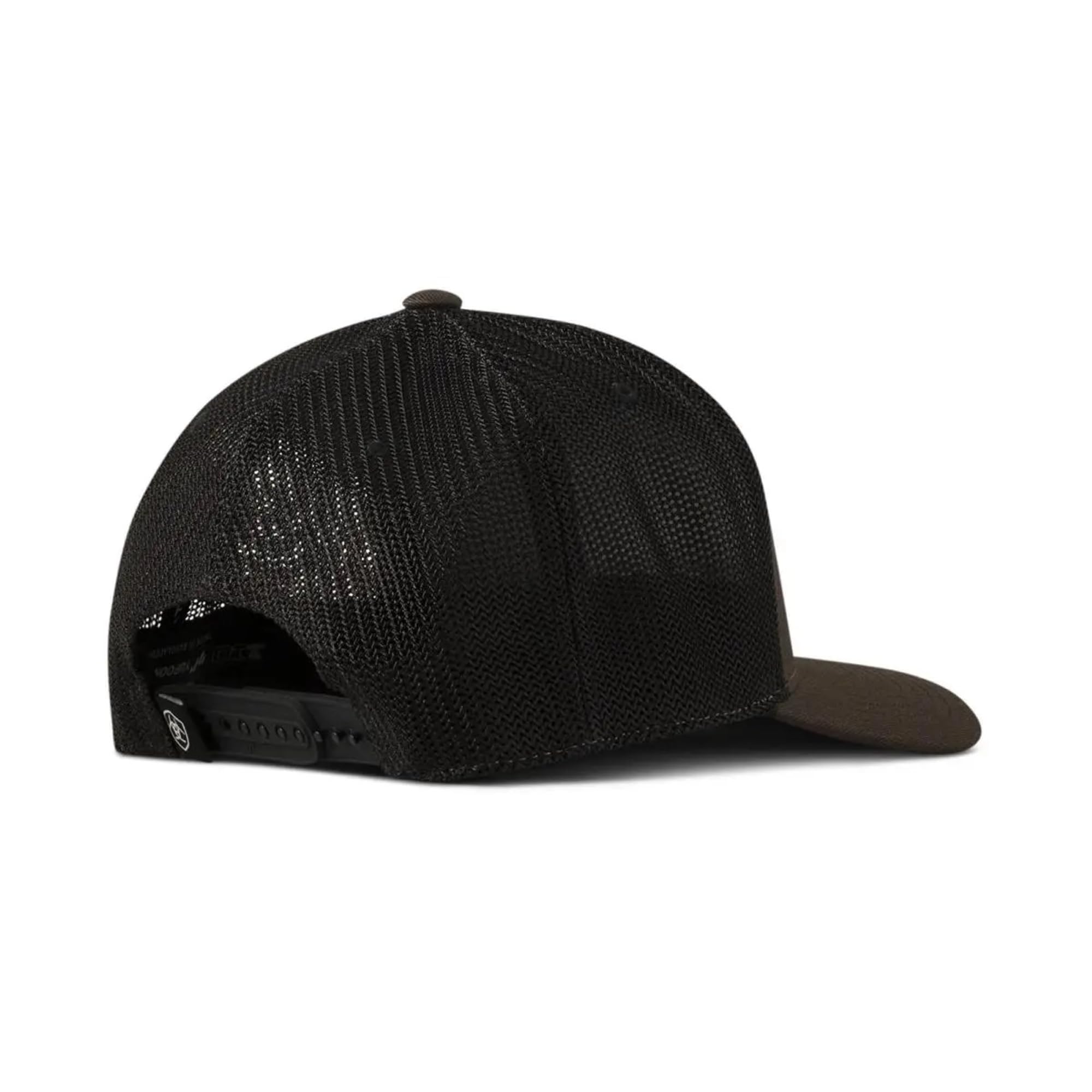ARIAT Herren Braune Flexfit 110 Trucker Cap mit American Flag Patch