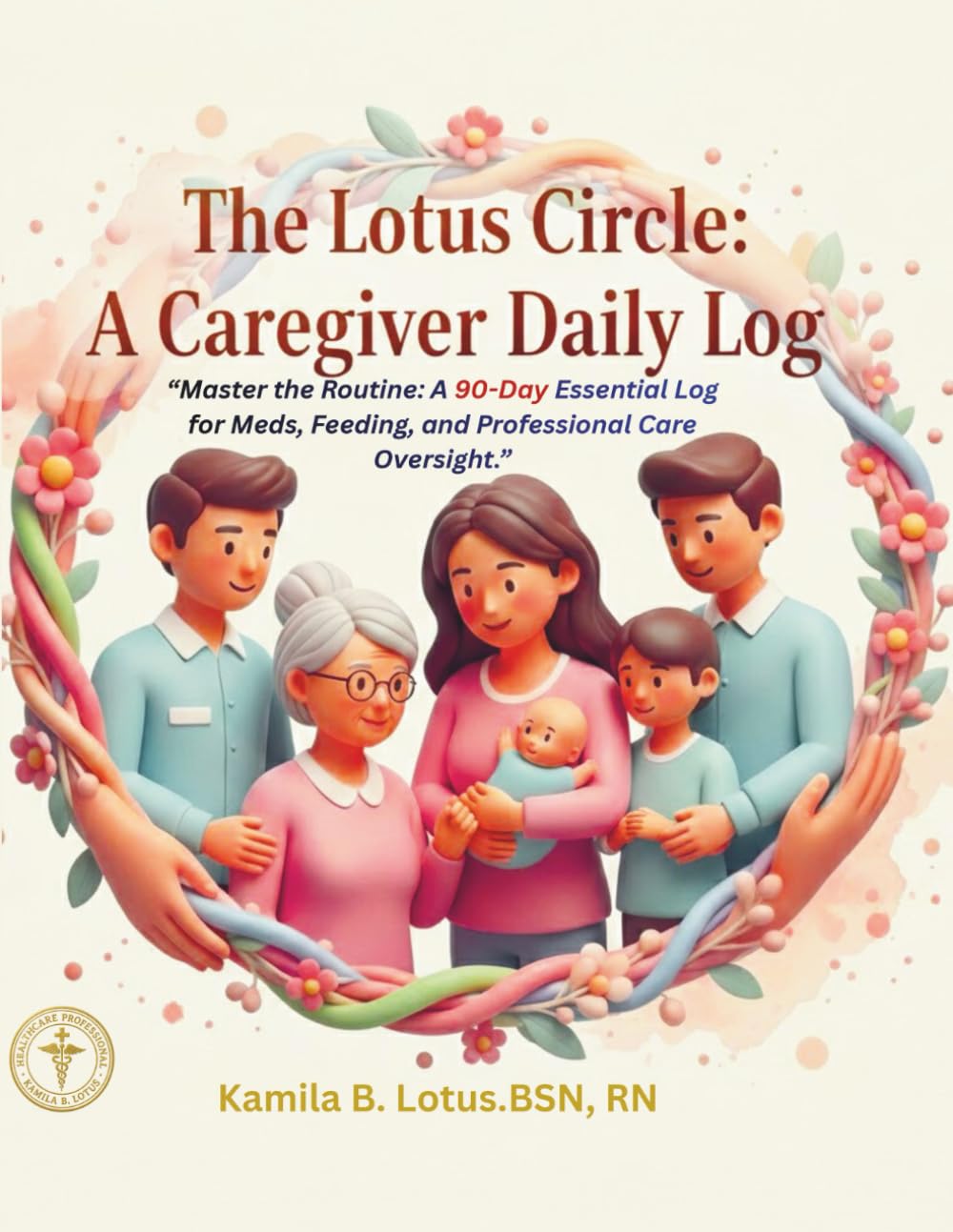 The Lotus Circle: A Caregiver Daily Log: “Master the Routine: A 90-Day Essential Log for Meds, Feeding, and Professional Care Oversight.”