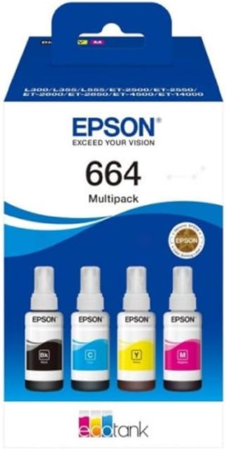 Epson EcoTank 664 Genuine Multipack Ink Bottles