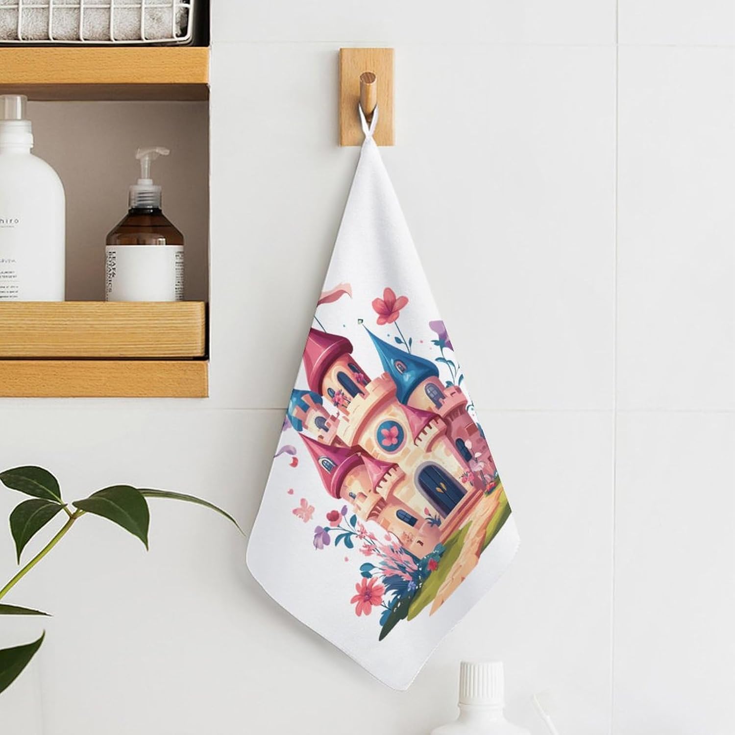 Magic Castle Towel Hand Towels Decorative Towel for Bathroom Kitchen Shower Gym 4PCS