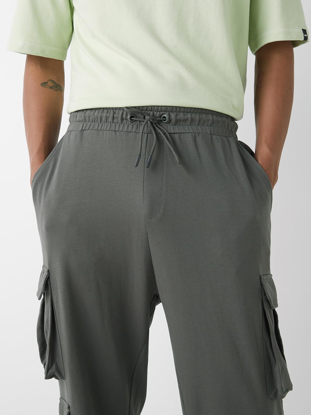 Bewakoof Air 1.0 Solid Super Loose Fit Terry Jogger męskie