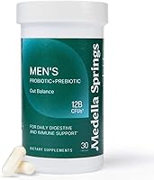 Vista 1 de Probiótico + prebiótico para hombre – 4 cepas probióticas con poder prebiótico – Probióticos para hombres con 12 mil millones de UFC – Suplemento