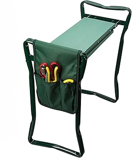 CXYY Siège De Jardin À Genoux, Genouillères De Jardin Multifonctionnelles Et Tabouret De Jardin À Siège Pliable avec 1 Sacs À Outils, Genouillères De Jardin Portables