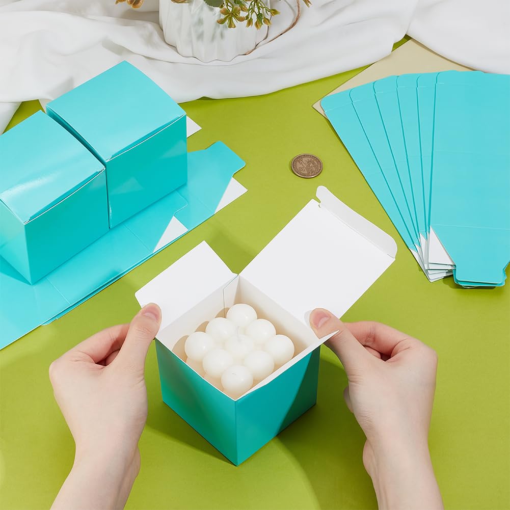 PH PandaHall 30pz Confezione Regalo Scatola di Carta Kraft Scatole per Bomboniere da 9x9x9 cm Piccole Scatole Regalo per Gioielli In Carta di Cartone