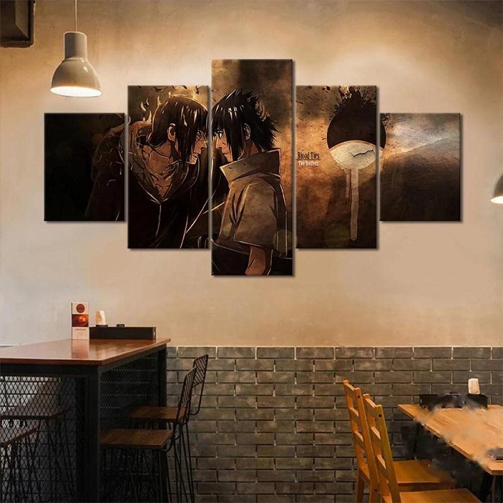 Magic Canvas Art - Quadro su tela Naruto Sasuke Anime, 1 pezzo, stampa artistica di alta qualità, moderno, decorazione da parete – A3364, dimensioni