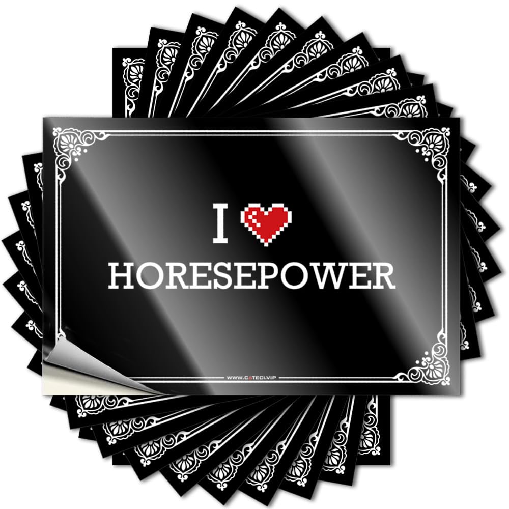 Indie, Tattoo Best Door I Love Horesepower | Unique Waterproof Vinyl Stickers(6X9CM)