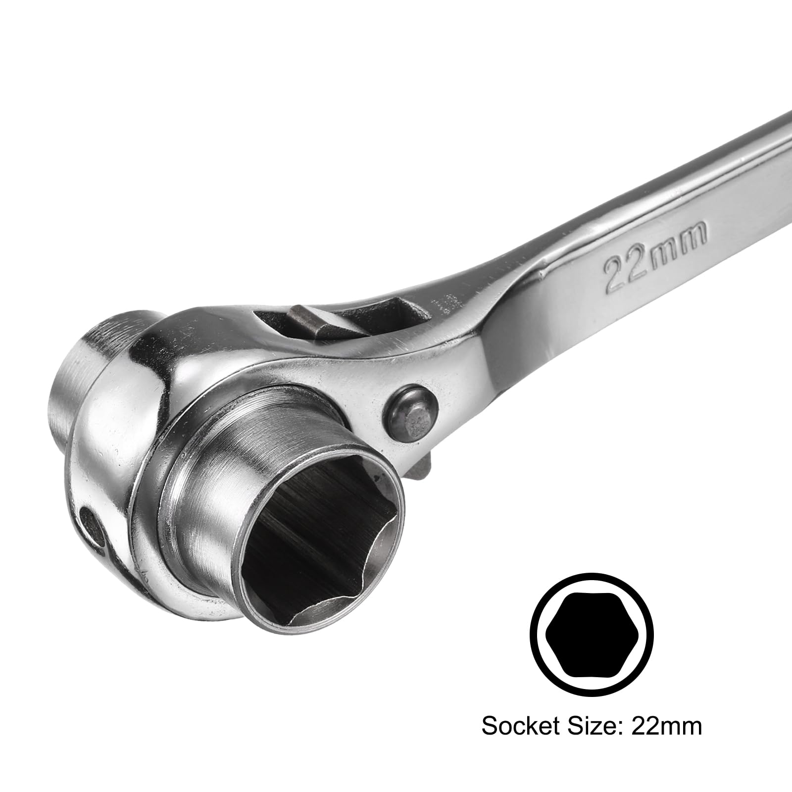 QUARKZMAN 2 In 1 Chiave A Cricchetto Per Impalcature 19mm X 22mm Chiave A Bussola A Cricchetto Strumento 2 Pezzi