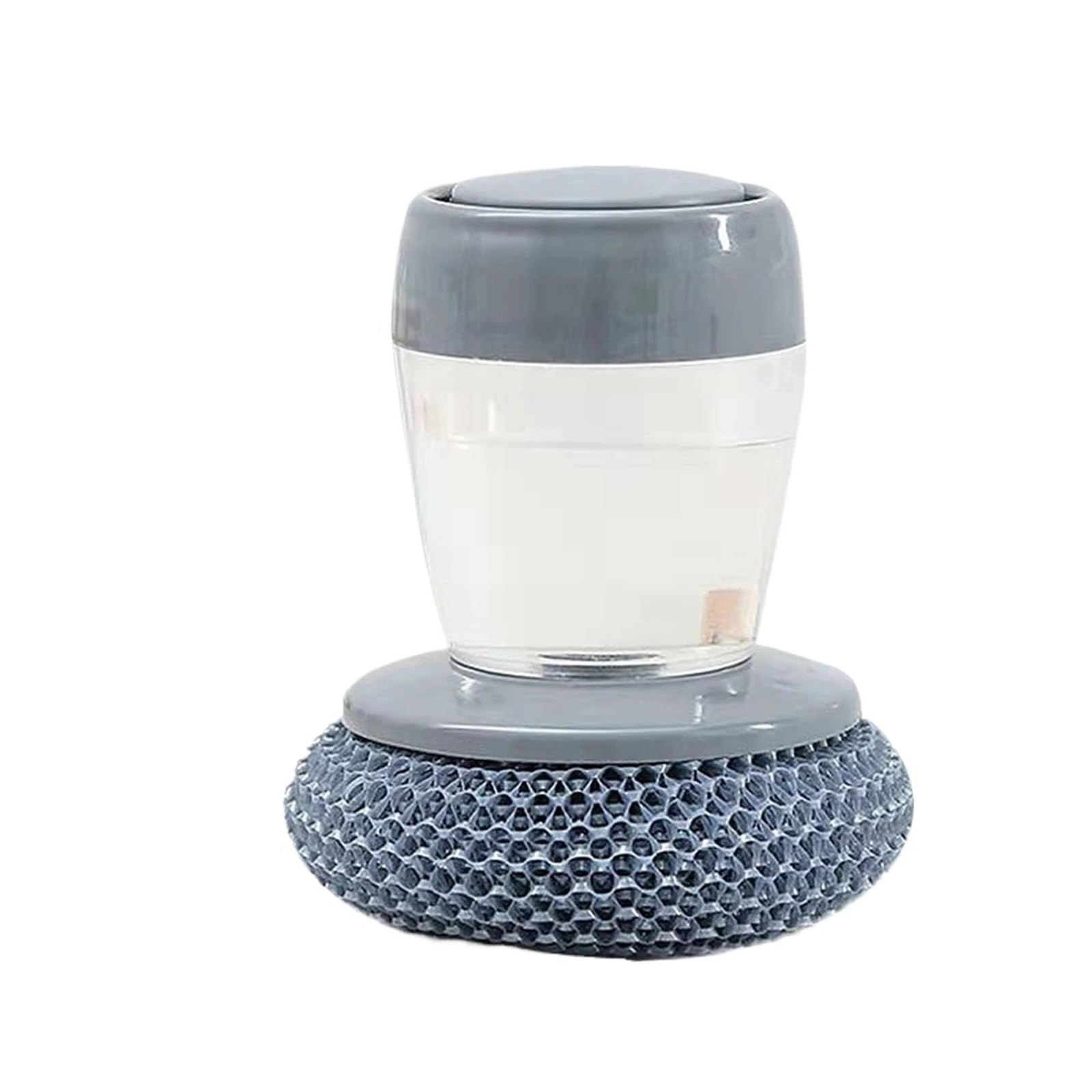 WZPTLKIBAD Dish Brush with Soap Dispenser, Palm Sized Ball Scrubber