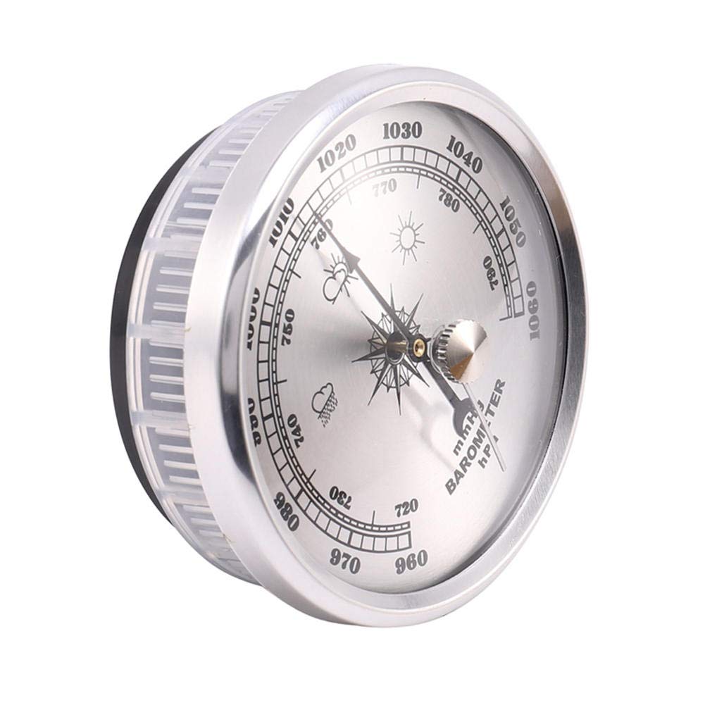 Barometri Barometro Stazione meteorologica per interni Quadranti per manometro domestico Stazione meteorologica Barometro da parete in metallo Termometro atmosferico multifunzione Igrometro portatil