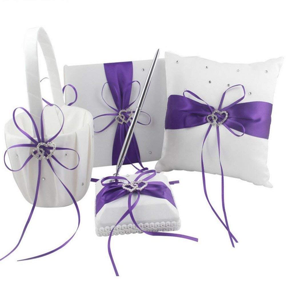 Cuscino Porta Anelli Matrimonio - Decorato Con Strass E Nastro Di Raso - Foto 12