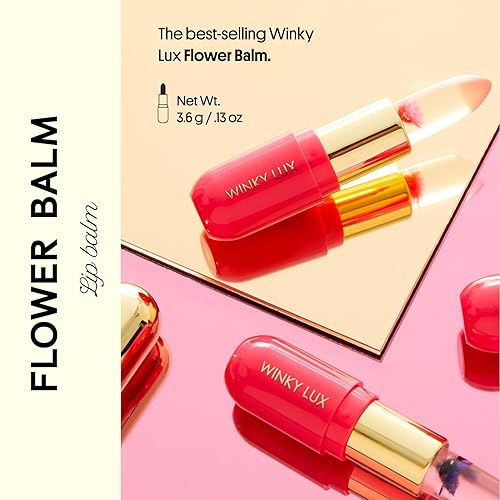 Miniatura 2 de Winky Lux  Bálsamo de flores  rosa y morado  Bálsamo labial que cambia de color  Bálsamo labial pH