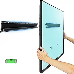 EZISE Suporte de drywall para TV sem pinos para tela plana de 12 a 55 polegadas, fino, sem perfuração, suporta até 45 kg, sem pinos, fácil instalação com pregos, VESA máx. 400 x 400 mm