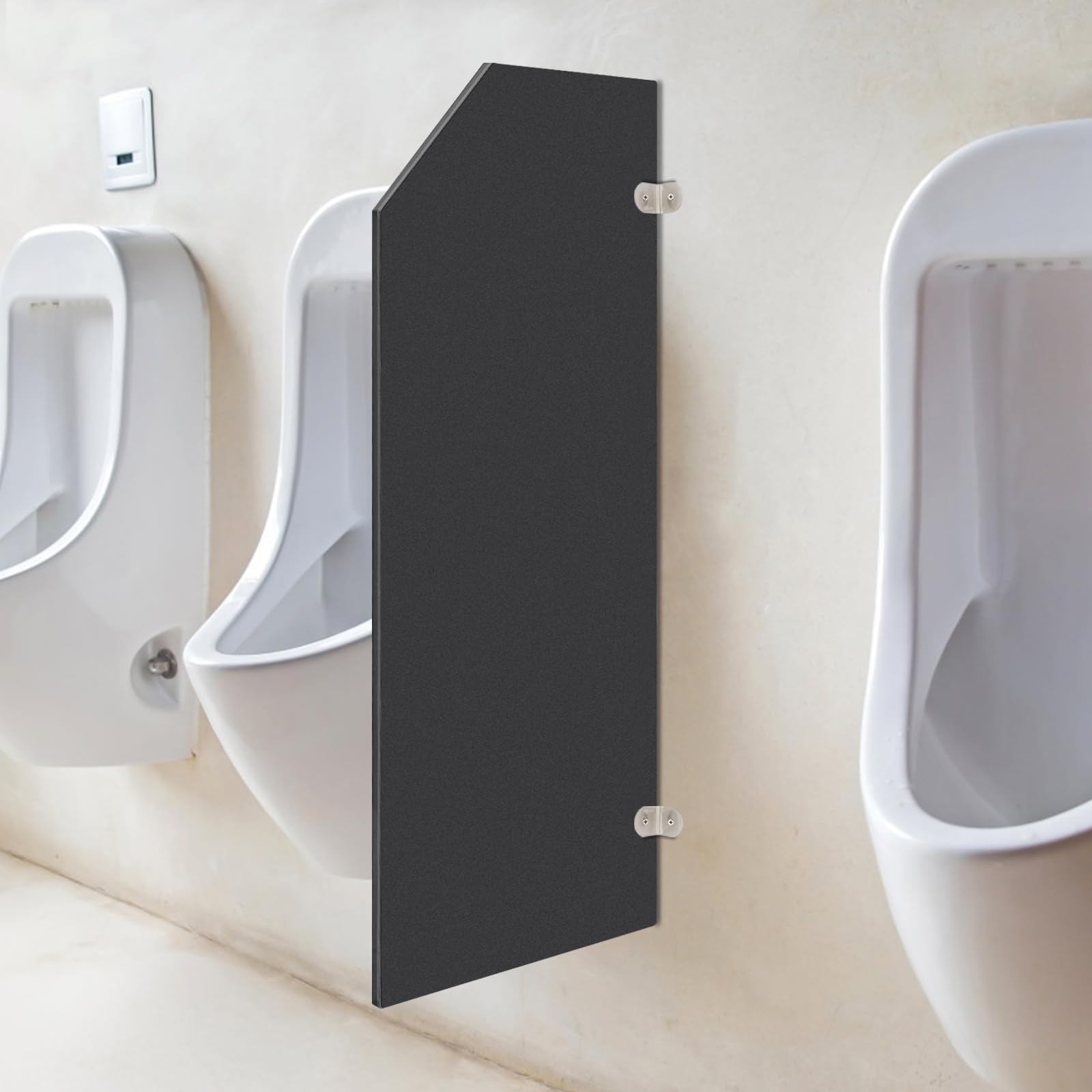 Urinal Separador de inodoro 40 x 90 cm, para inodoros con 304 soportes de acero inoxidable, montaje en pared, para cines, hoteles (ángulo inclinado)