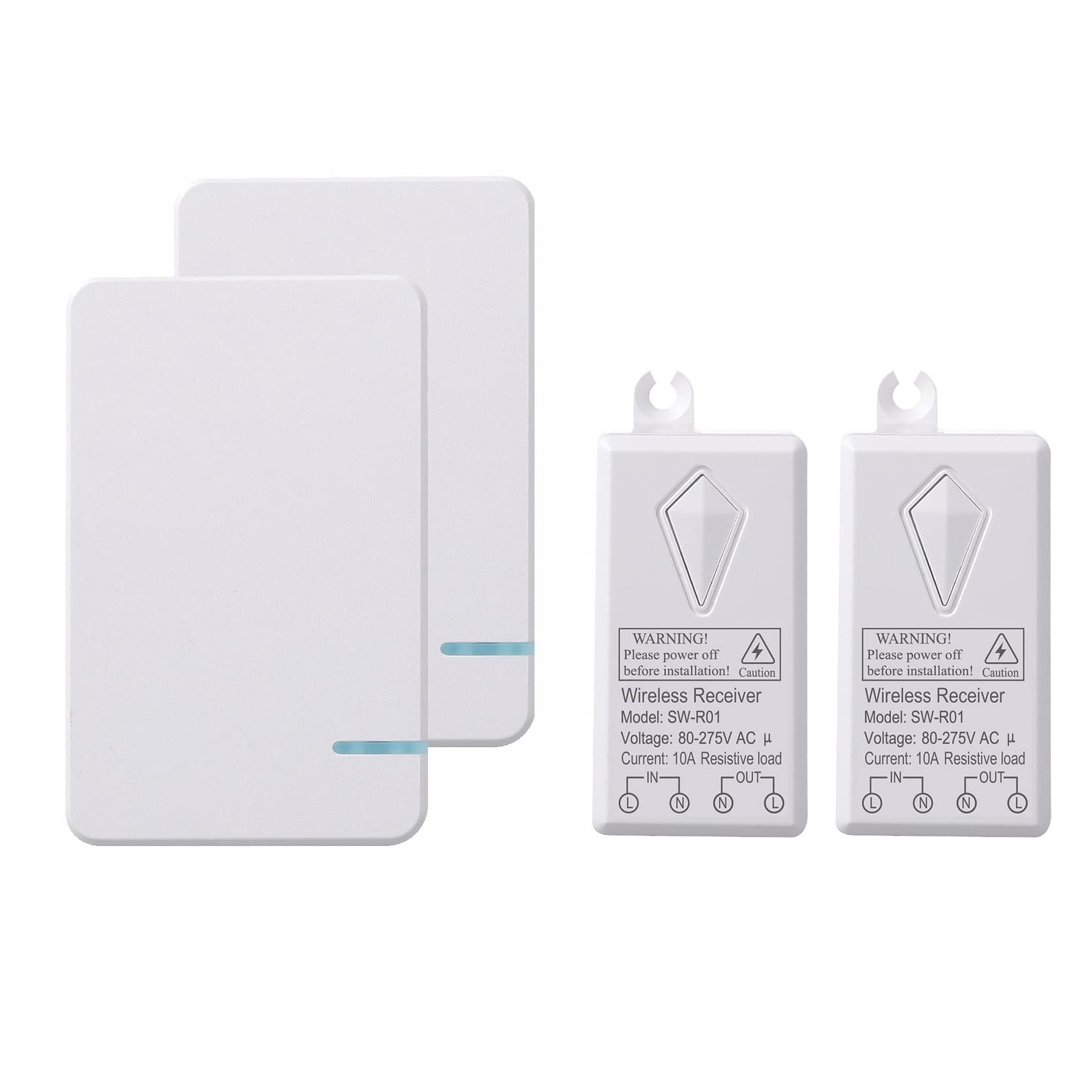 Kit D'Interrupteur Sans Fil, 80-275v Programmable Et Étanche Pour L'Éclairage De La Maison, Lampes LED, Remplacement De L'Ancien Interrupteur À Tirette