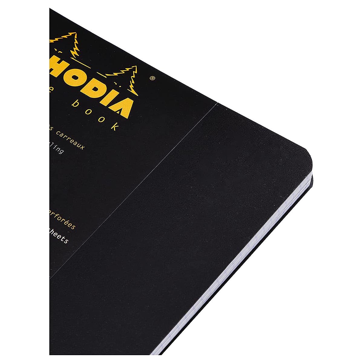 Rhodia 193429C notatnik z podwójną spiralą A5 80 g w kratkę czarno-biały