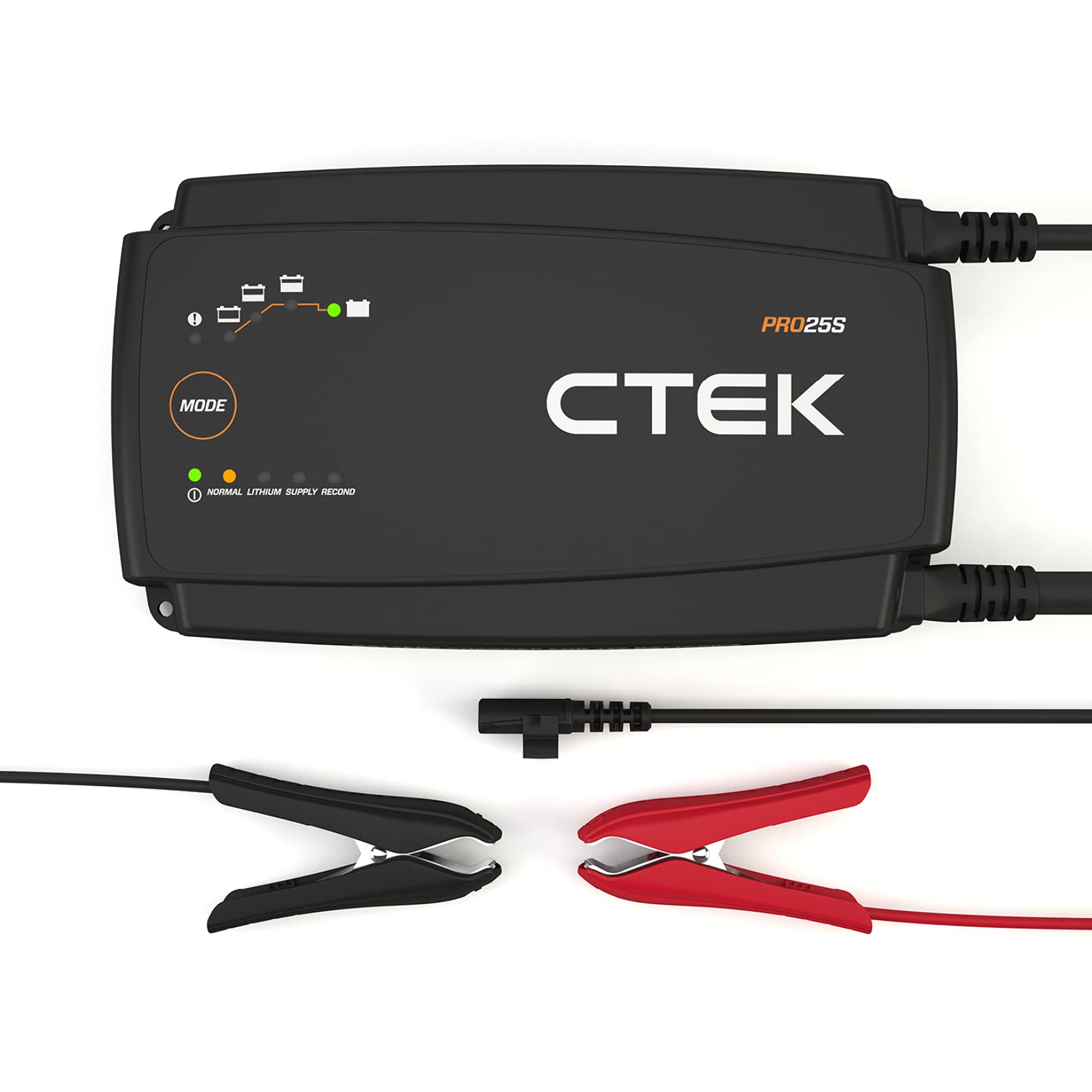 CTEK PRO25S, 25A, Batterieladegerät 12V Und Stromversorgung, Batteriepfleger, Ladegerät LiFePO4, Lithium Ionen Ladegerät Auto Und LKW Mit Rekonditionierungsmodus Und Entsulfatierungsprogramm