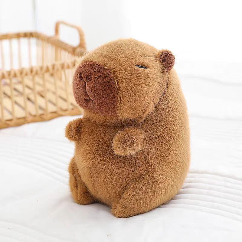 Miniatura 4 de Capybara - Lindo animal de peluche de Capybara para cumpleaños para niños (7.8 pulgadas, marrón oscuro)