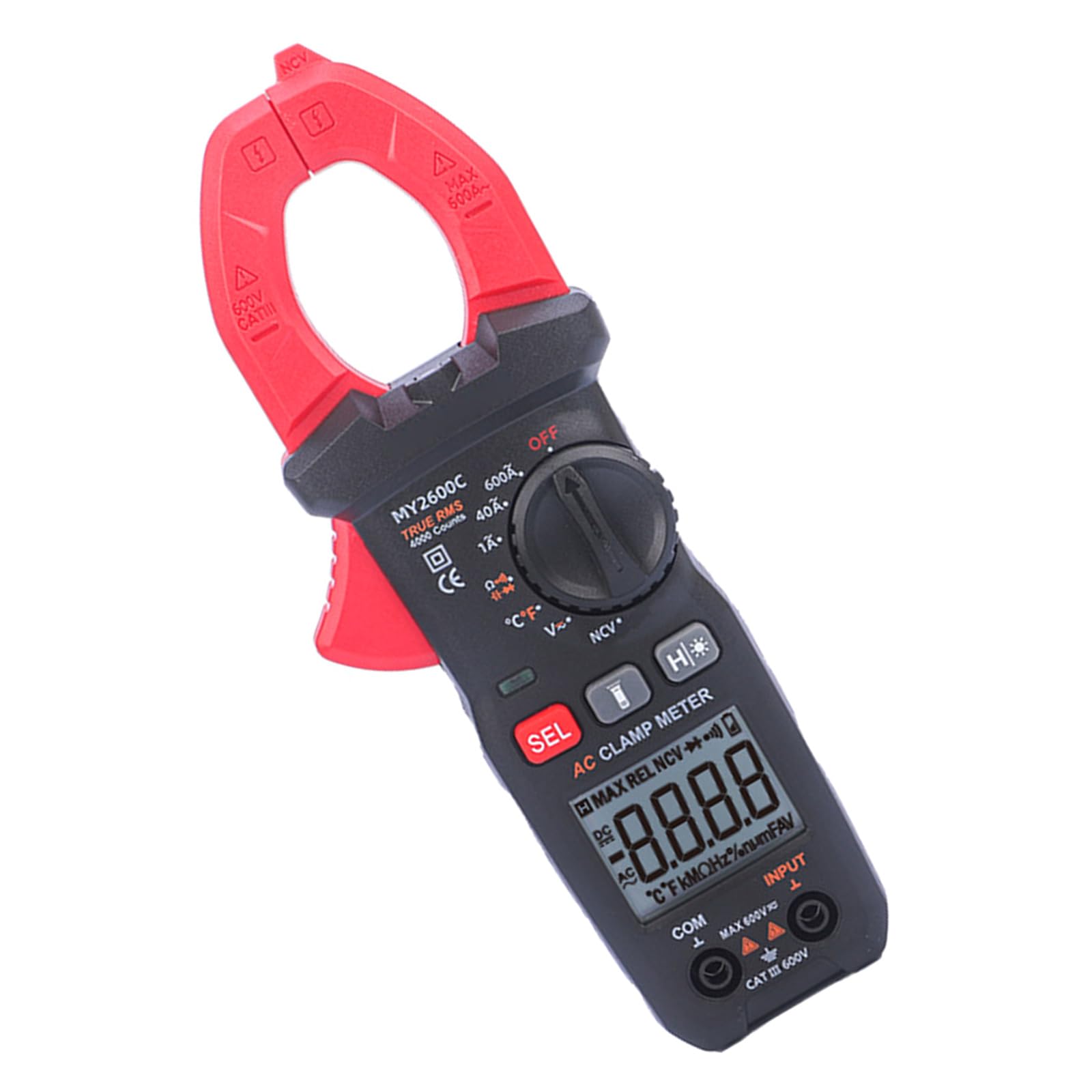 Tsophreniq Green/Light/Red 4000 Counts Digital Clamp Meter 600A Current Tester Voltmeter Ammeter Ncv Diode Professional Electrician Tool Digital Clamp