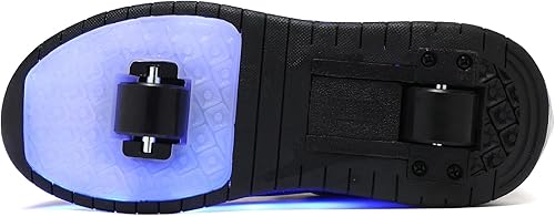 Miniatura 9 de LED Roller Skate Shoes for Kids Boys Girls Light Up Roller Sneakers with Detachable Wheels Rechargeable Flashing Wheeled Shoes
