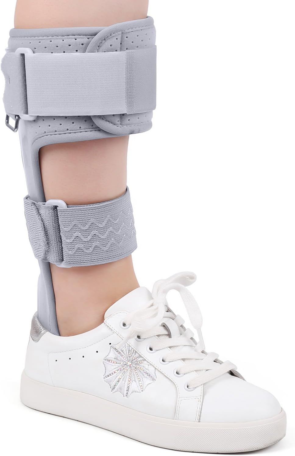 Medical AFO Foot Drop Brace - Drop Foot Braces for Walking - AFO Brace Walking with Shoe - Ankle Foot Orthosis for Stroke - Drop Foot Stabilizer Support for Men & Women Medium-Right (Comfort)