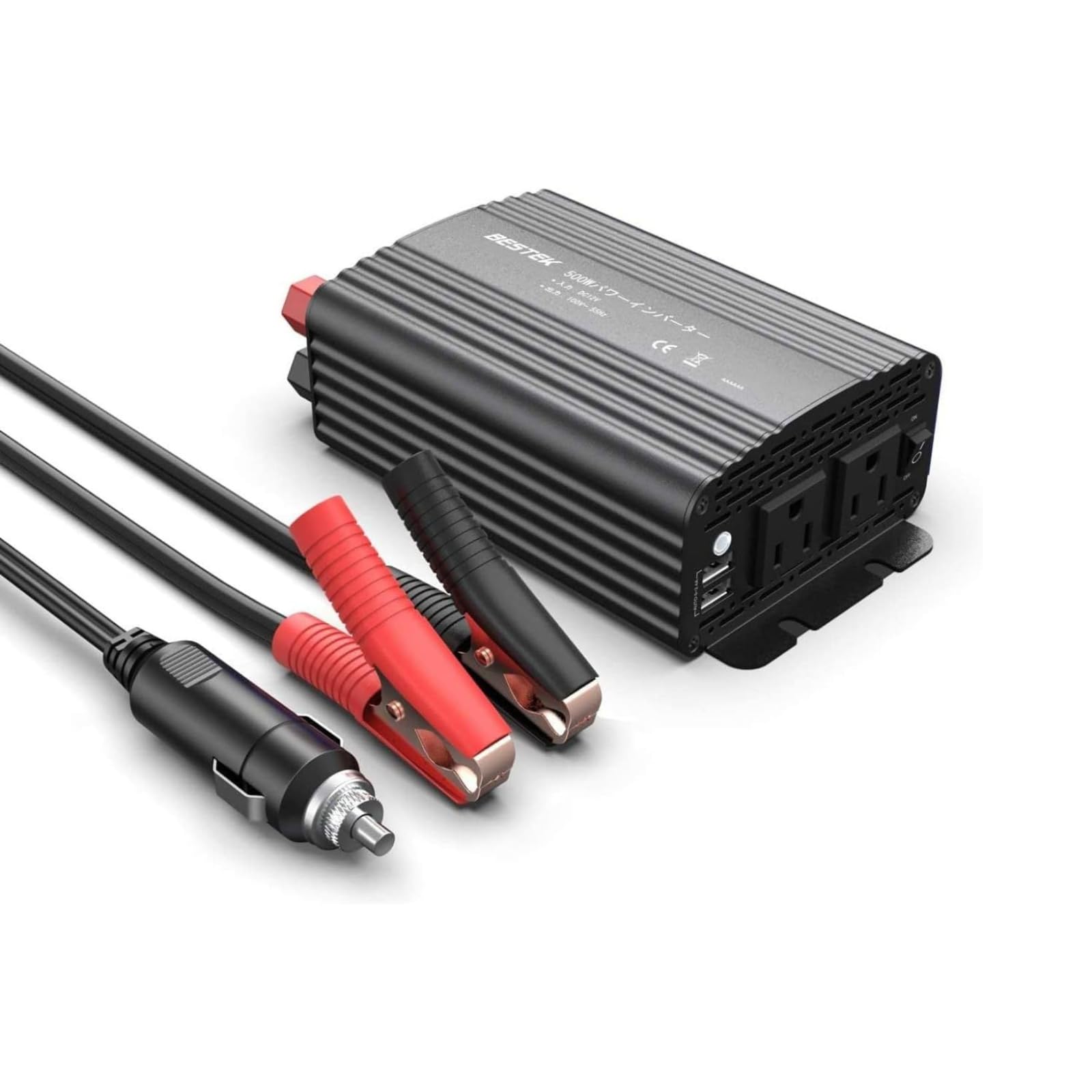 Amazon.co.jp: BESTEK 車 インバーター 500W DC12VをAC100Vに変換 修正 
