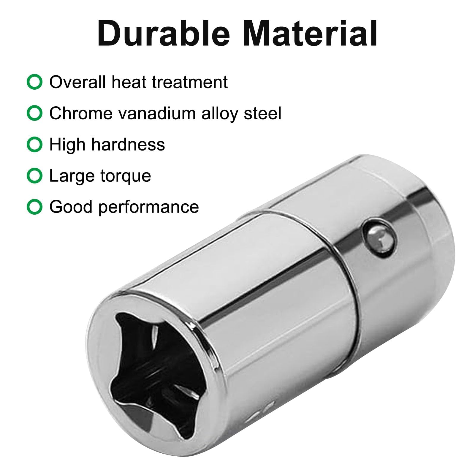 2 PCS 1/4 Bit Holder Screwdriver Bit Adapter, 1/4" Square Hole to Hex Converter, Metal Drive Socket Adapter for Screwdriver Accessories - Image 3