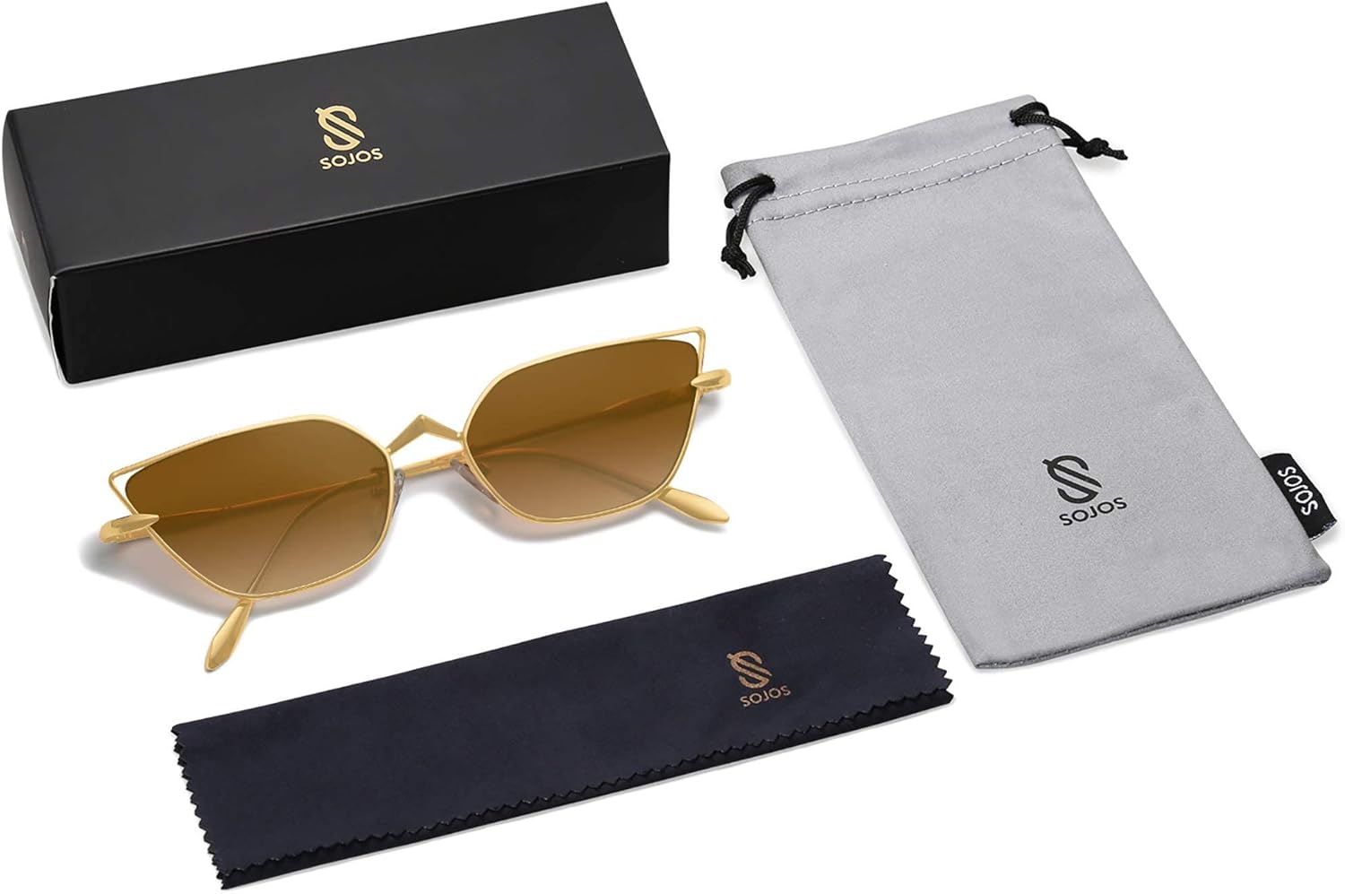 SOJOS Small Cateye Sunglasses Fashion Narrow Fun Designer Sun Glasses SJ1127A - Image 5