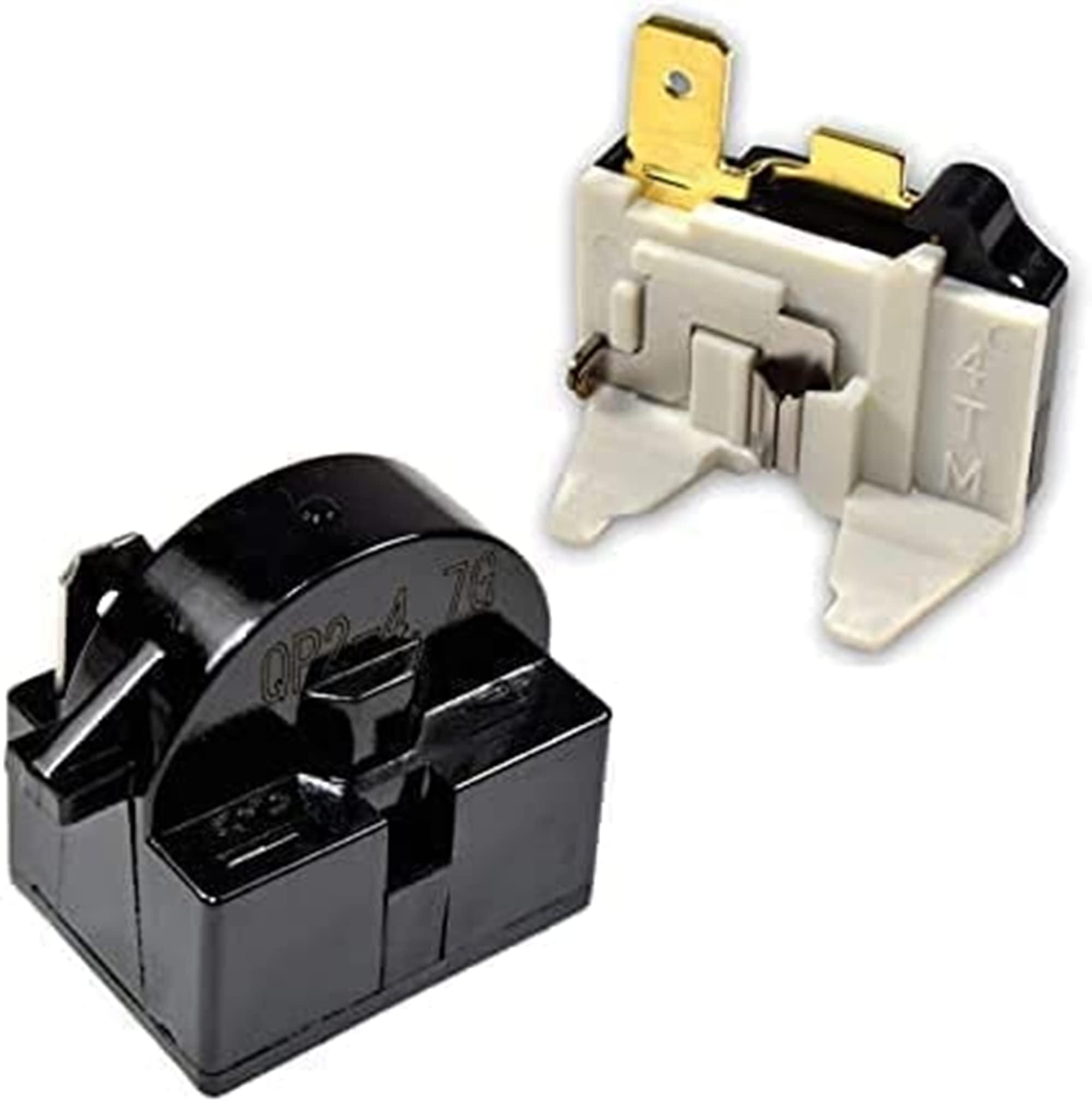 Compressor 4.7 Ohm 1-Pin PTC Starter/Start Relay and Overload Kit Compatible with Mini Fridges, Compact Refrigerators, Beverage & Wine/Beer Coolers, Deep Freezers, Beer/Wine Refrigerators