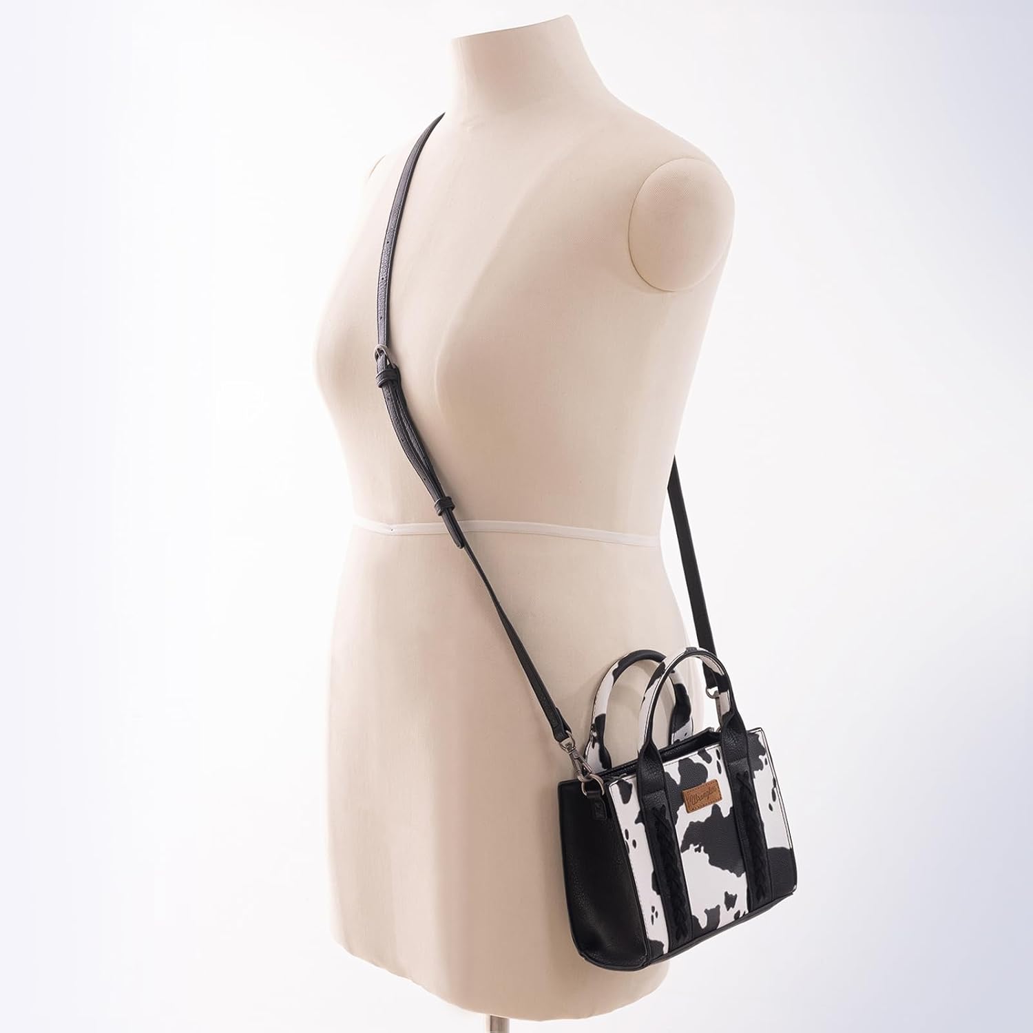 Wrangler Mini Tote Bag for Women Cow Print Western Crossbody Purse - Image 3