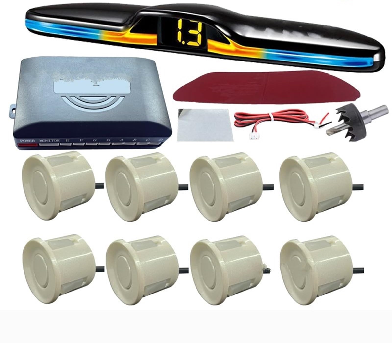 Car Parking Sensors 6 8 Kit de capteurs Radar Capteur Stationnement