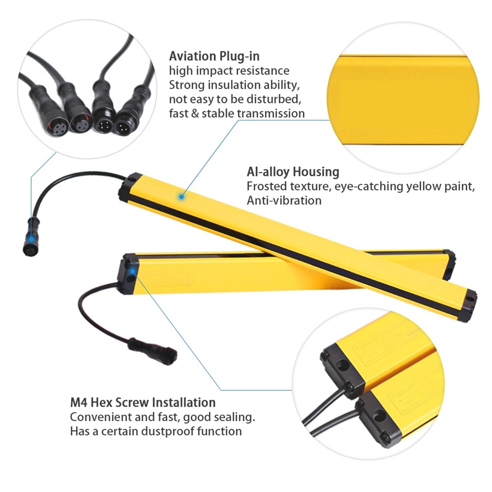 1 Uds. Cortinas de luz Seguridad 18x35 APS18-22/24/2620 18mm Dispositivo Rejilla súper Fino Interruptor Sensor Foto infrarrojo(APS18-2220,NPN NC-2M DETECT Distance)