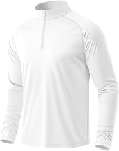 MAGCOMSEN Men's Sports T-Shirt Sun Protection Rashguard UPF 50+ Casual Lightweight Long Sleeve 1/4 Zip Surfing T-Shirt