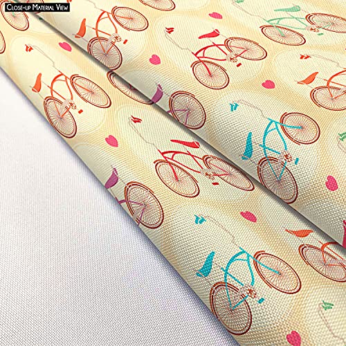 Image of ArtzFolio Bicycles & Pink Hearts | Reusable Sack Bag | Bag for Gym, Storage, Vegetable & Travel