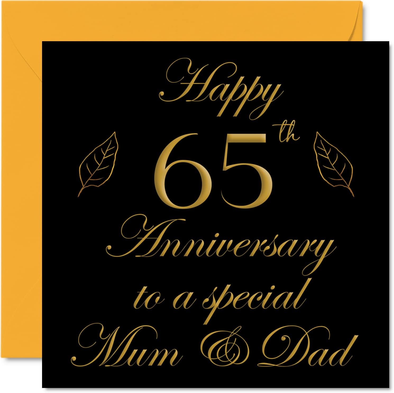Stuff4 Special Blue Sapphire Anniversary Card for Dad Mum Parents - Special Mum Dad - Happy 65th Wedding Anniversary Cards from Son Daughter Family, 145mm Greeting Cards for Anniversaries