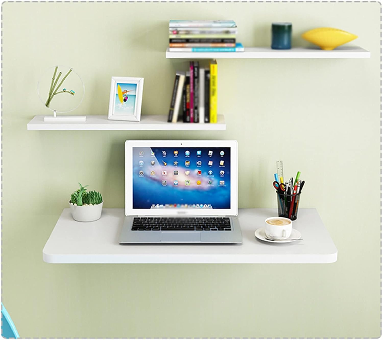 折りたたみ式壁掛けテーブル キッチン ダイニング ランドリー コンピューターワークステーション 折りたたみ式棚付き折りたたみデスク