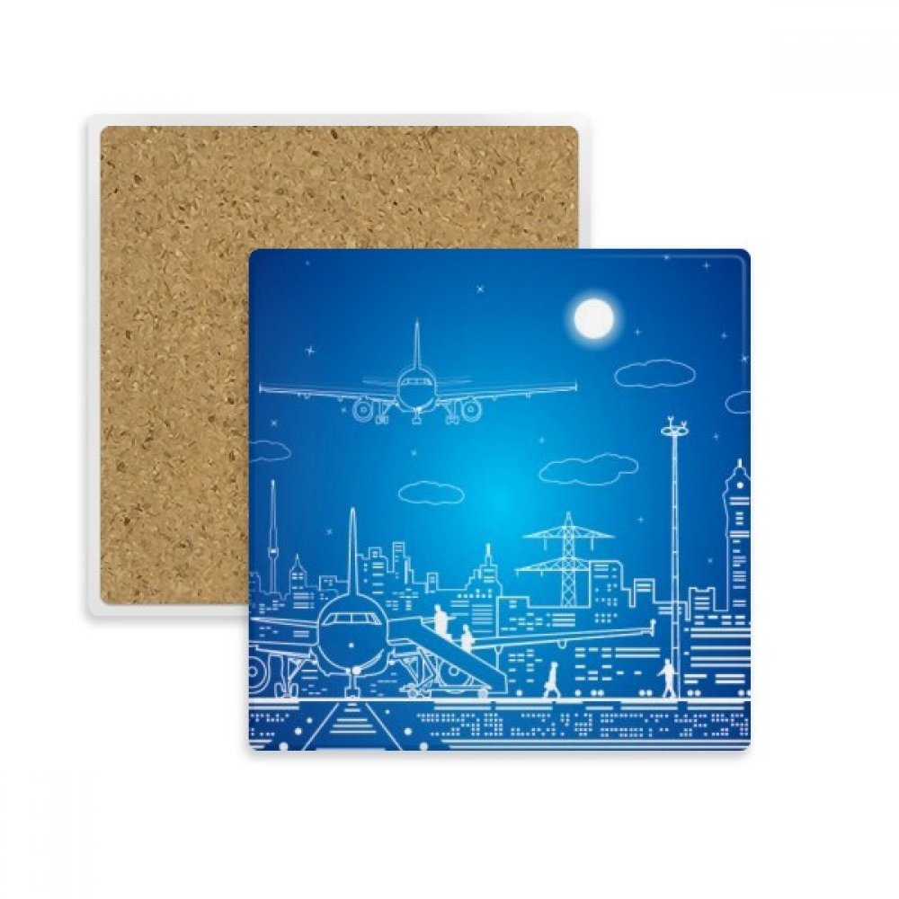 Coupe Coaster Carré en Pierre Absorbante DIYthinker pour Tasse et Verre