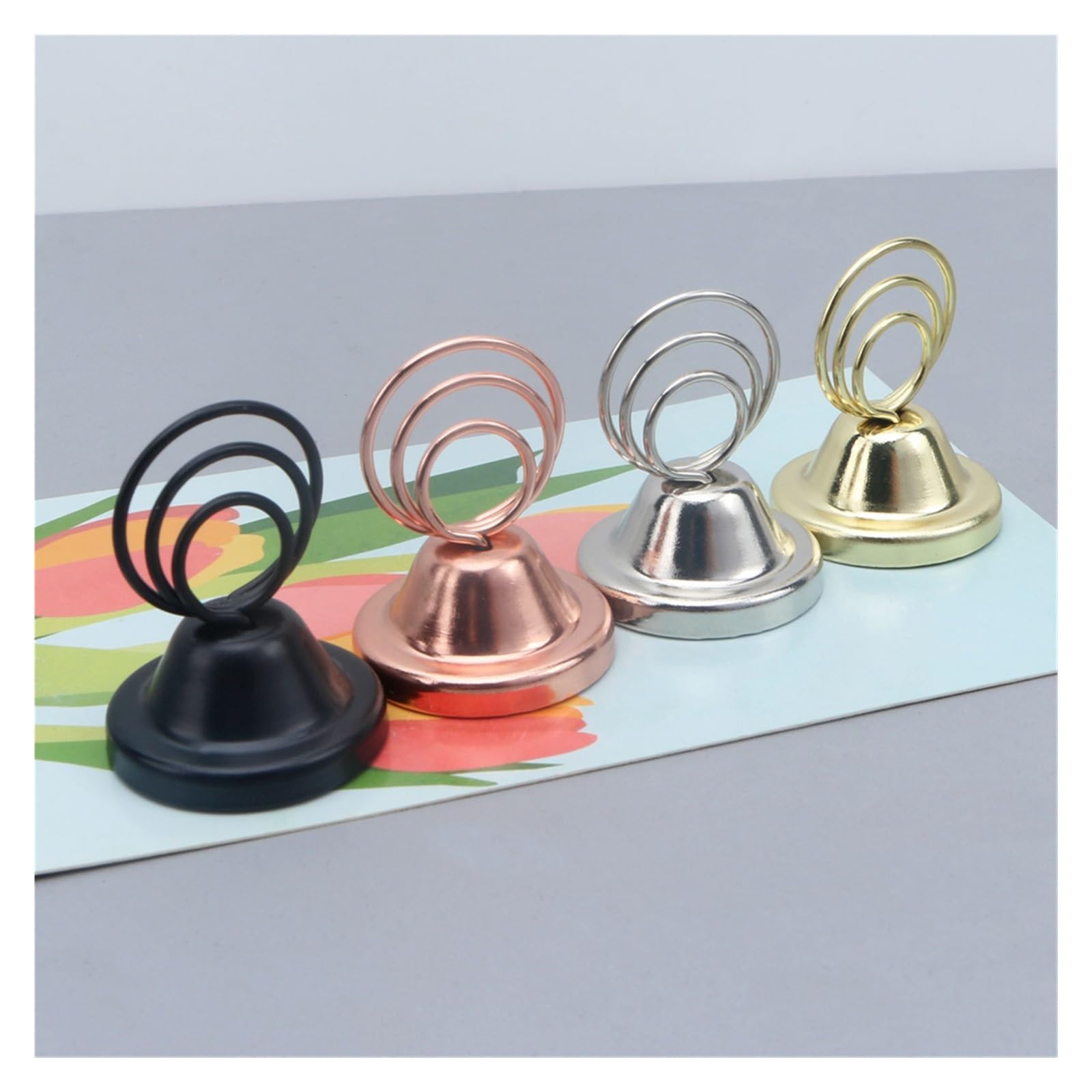 30 piezas Porta números de mesa tarjetas lugar | Nombre Clips for menú Soportes for carteles de mesa pequeños(Silver)