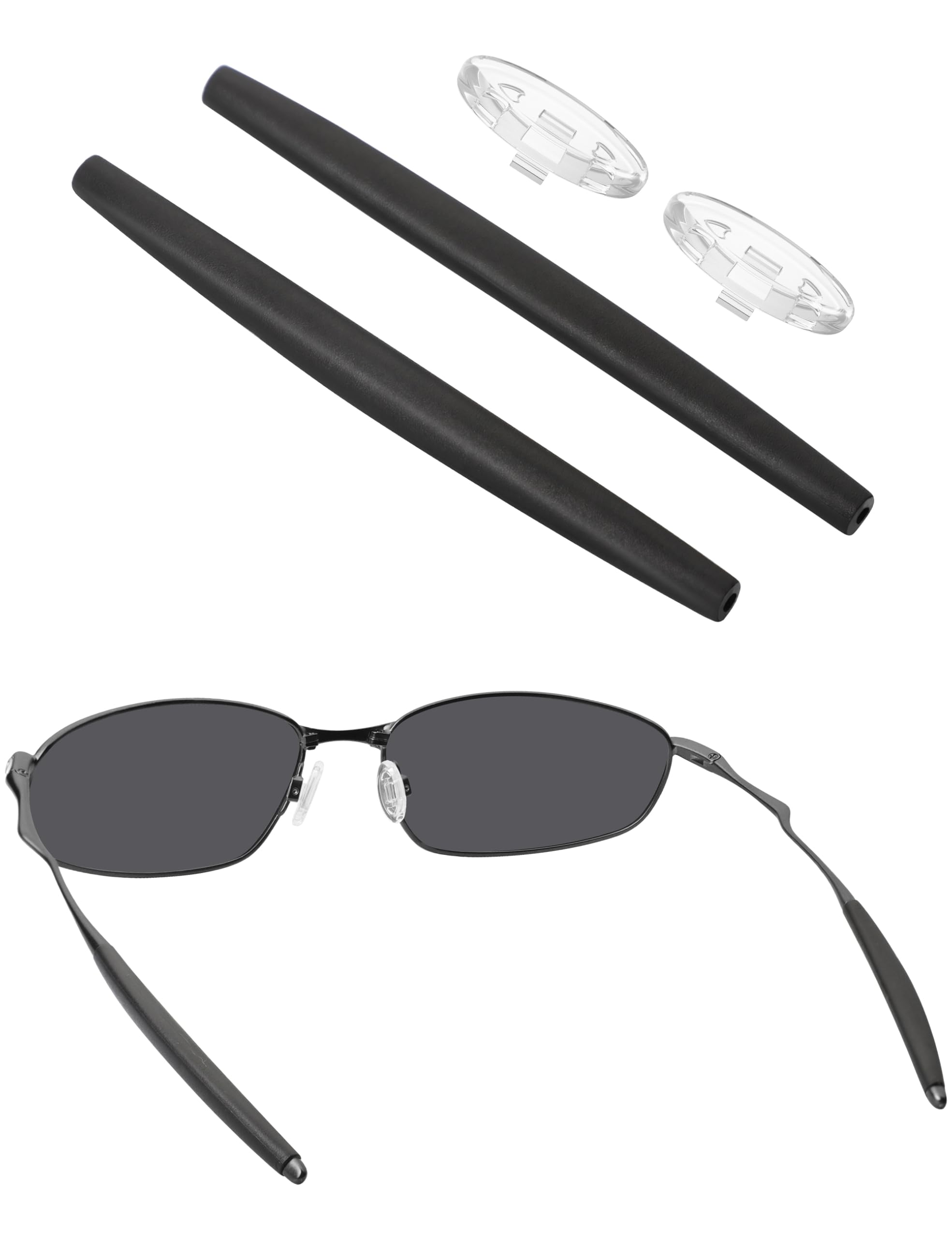 BlazerBuck Replacement Earsocks & Nose Piece for Oakley Whisker Sunglass - Black