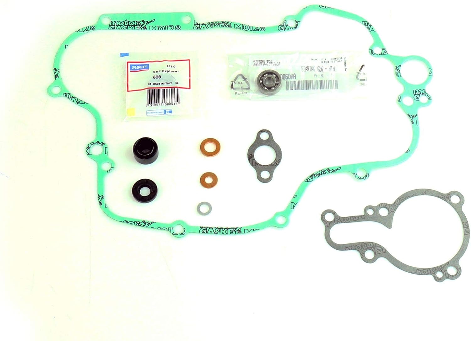 Athena Parts Water Pump Gasket Kit with Bearings for KTM EXC 450 2008-2011, KTM EXC 530 2008-2011, KTM XC-W 530 2008-2011, black