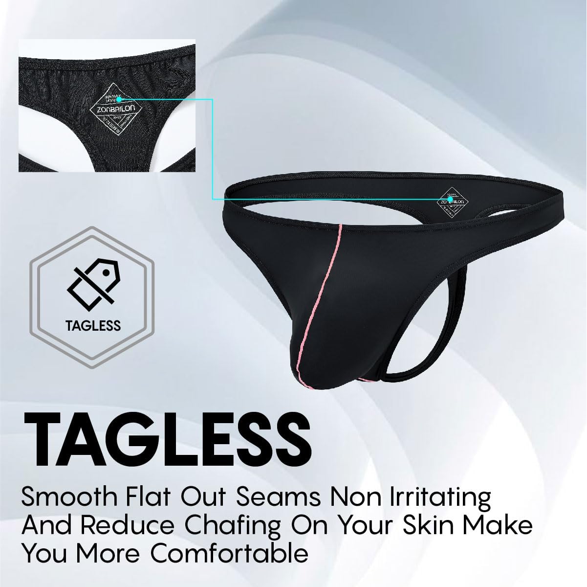 Mens Bulge Enhancing Pouch Thongs for Men Underwear Sexy Low Rise T-Back Breathable Streatch G Strings Multi Pack - Image 5