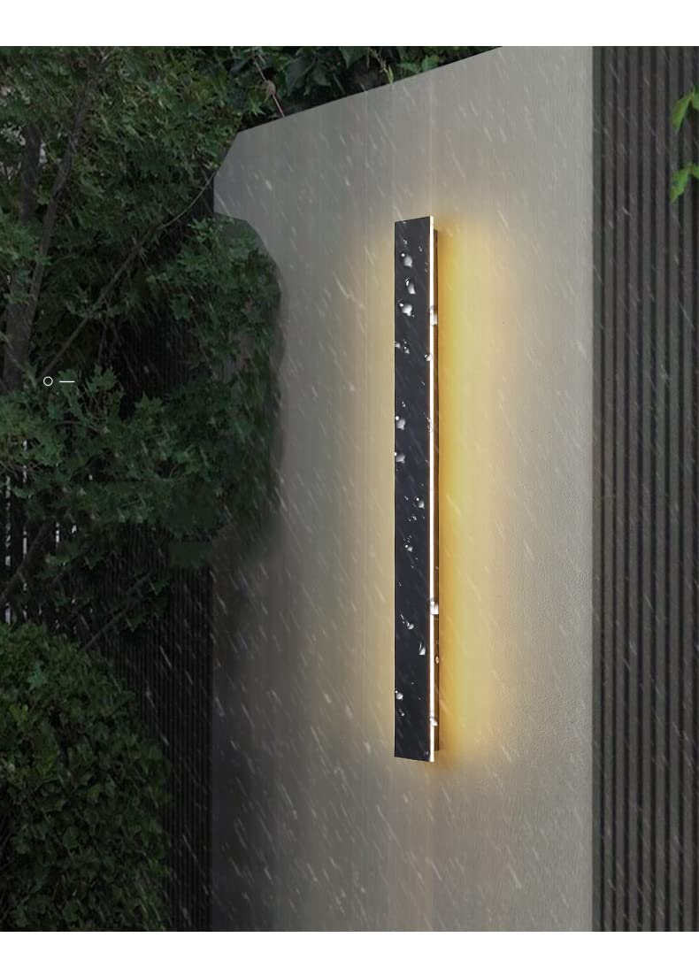 Nordycka minimalistyczna lampa ścienna, lampa ścienna LED w tle, wodoodporna zewnętrzna długa taśma ścienna, odpowiednia do ogrodu hotelu korytarza korytarza korytarza ścian (wodoodporna)