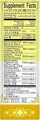 Miniatura 3 de Solstice Medicine Qi Ju Di Huang Wan Suplemento de hierbas (200 píldoras) (1 botella)