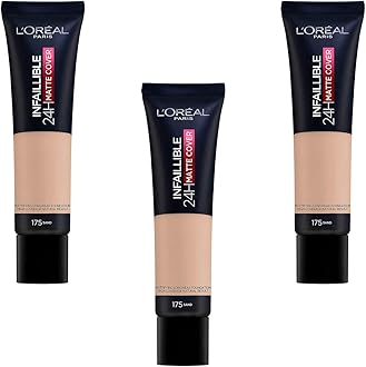 3 x New L'Oreal Infallible 24H Matte Cover Foundation 30ml - 175 Sand[Amazon-developed Certification] Compact by Design