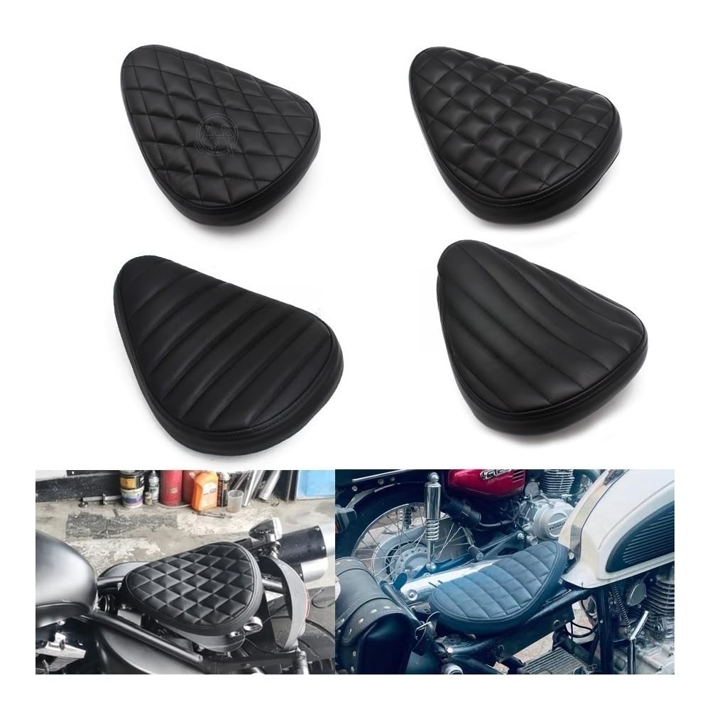 Coprisedile moto Cuscino Del Sedile Per Moto Cafe Racer Sedile Piatto Universale Per Su&zuki Bobber Chopper Coprisedile Per Moto Protezione Antipolvere