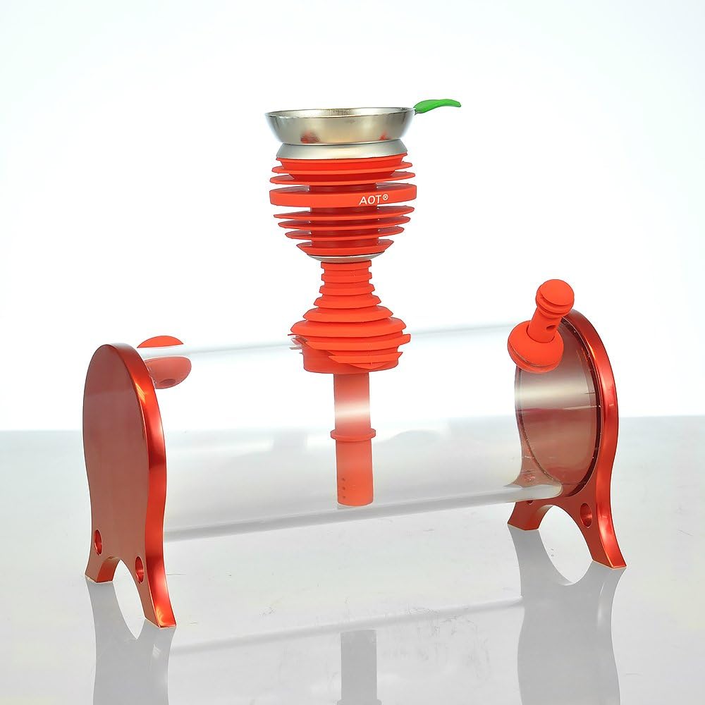 100 Authentic Apple On Top (AOT) TablTop Hookah (RED